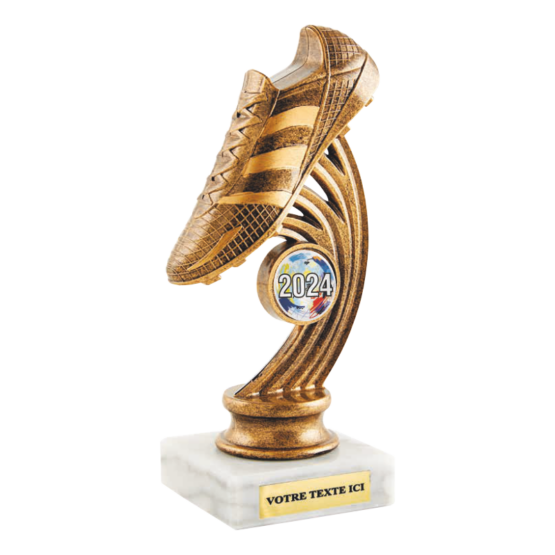 Petit trophée plastique bronze football hauteur 17 cm