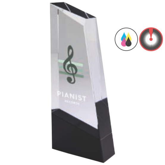 Trophée acrylique personnalisable transparent(e) H.21 cm Ref.PL5156
