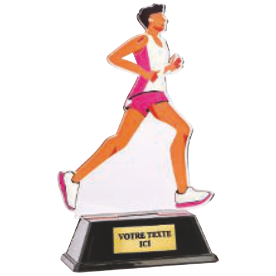 Trophée acrylique personnalisable running 17 cm Ref.PN115