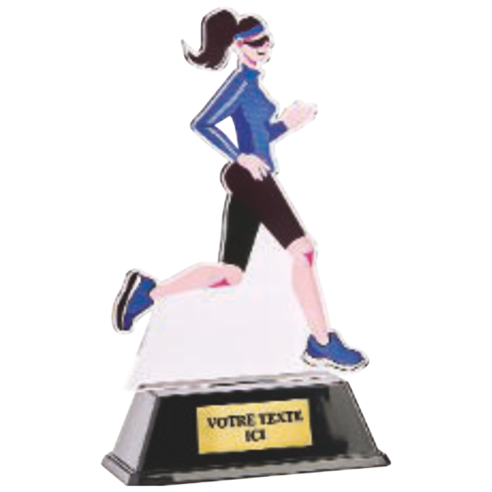 Trophée acrylique personnalisable running 16 cm Ref.PN116