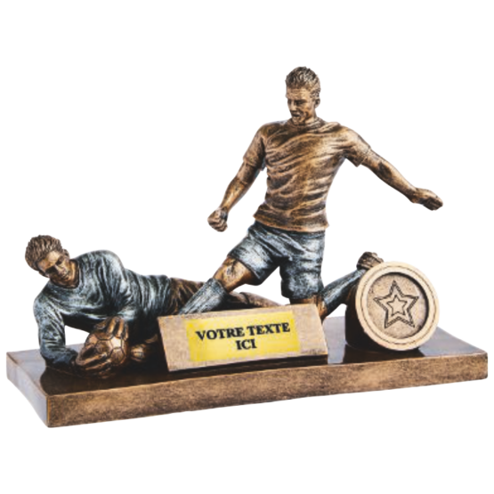 Trophée résine discipline argent/bronze gardien 13 cm Ref.RS5112