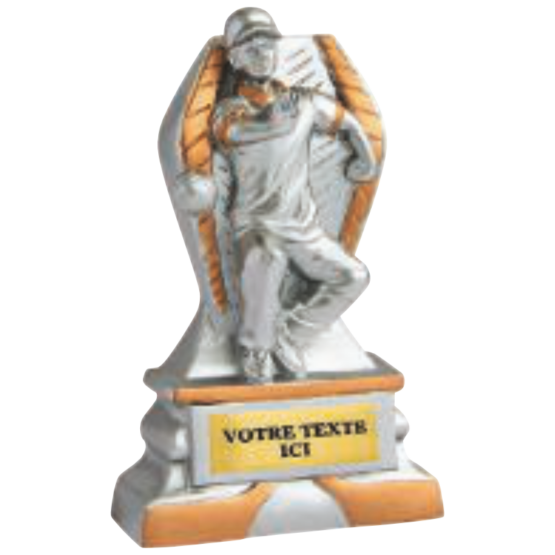 Trophée résine discipline éco argent/or pétanque 12 cm Ref.RS5136