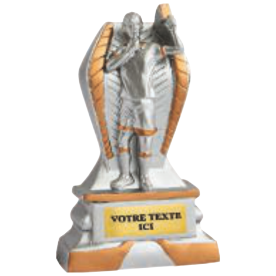 Trophée résine discipline éco argent/or arbitre 12 cm Ref.RS5138