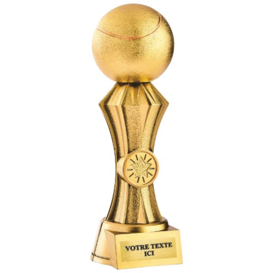 Trophée résine discipline or tennis 20 cm Ref.RS5147