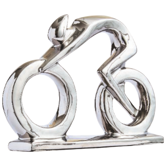 Trophée céramique argent H. 25 cm Ref.TC5108