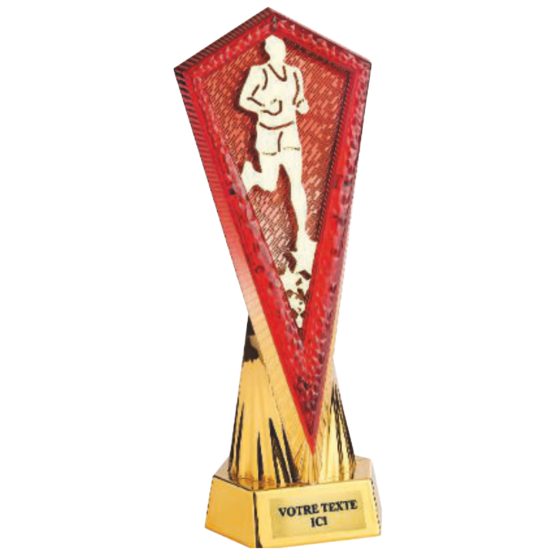 Petit trophée plastique monté or/rouge 27 cm Ref.TP5378