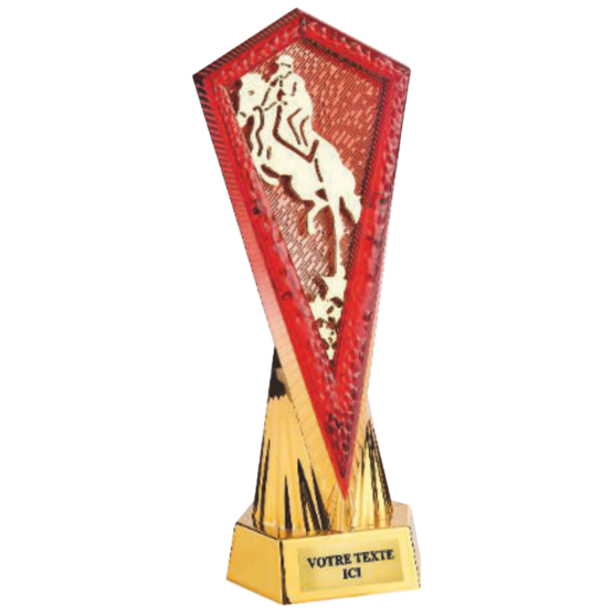 Petit trophée plastique monté or/rouge 27 cm Ref.TP5379