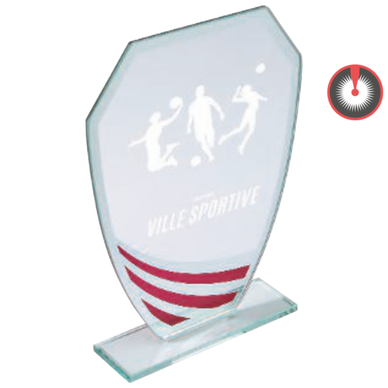Trophée verre économique transparent(e) H.20 18 16 cm Ref.TV5098