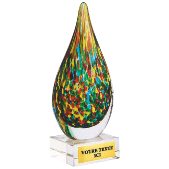 Trophée verre soufflé transparent(e) H. 21 cm Ref.TV5151