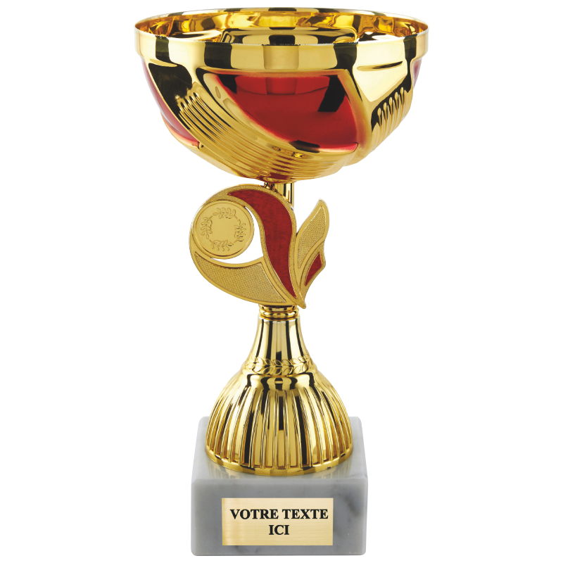 Coupe classique or/rouge H.25 23 22 cm Ref.CP5396