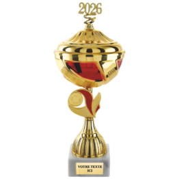 Coupe classique or/rouge H.36 35 31 cm Ref.CP5396V