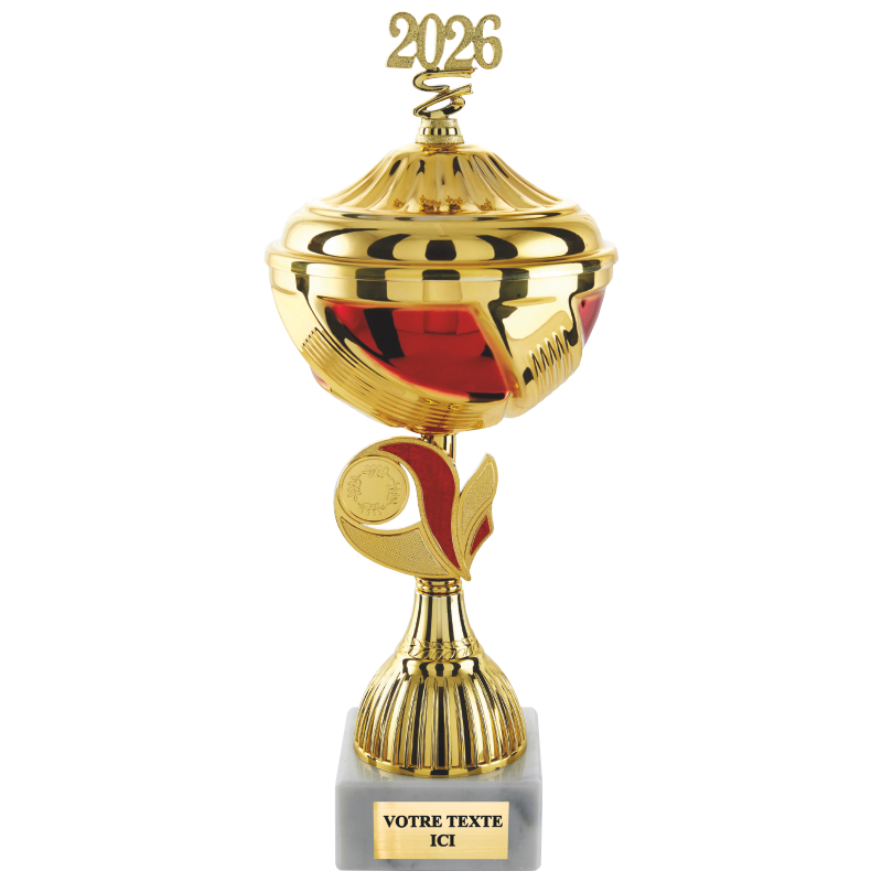 Coupe classique or/rouge H.36 35 31 cm Ref.CP5396V