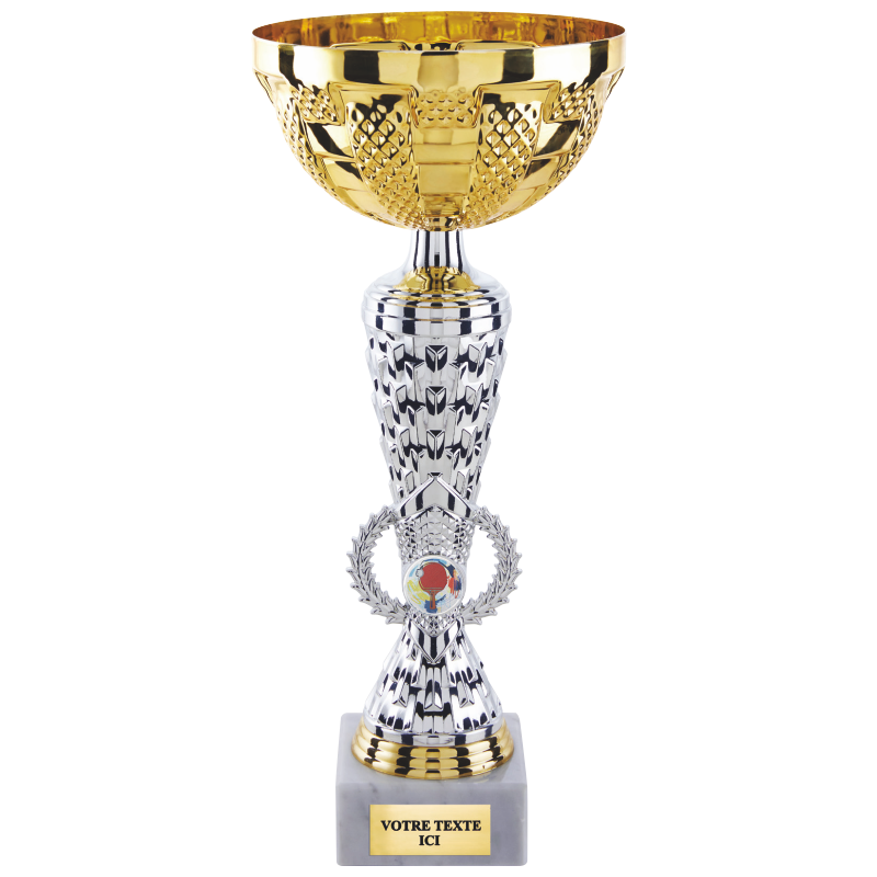 Coupe classique or/argent H.37 34 32 30 28 cm Ref.CP5397