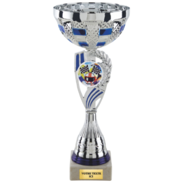 Coupe classique argent/bleu(e) H.38 35 32 31 29 26 24 cm Ref.CP5406