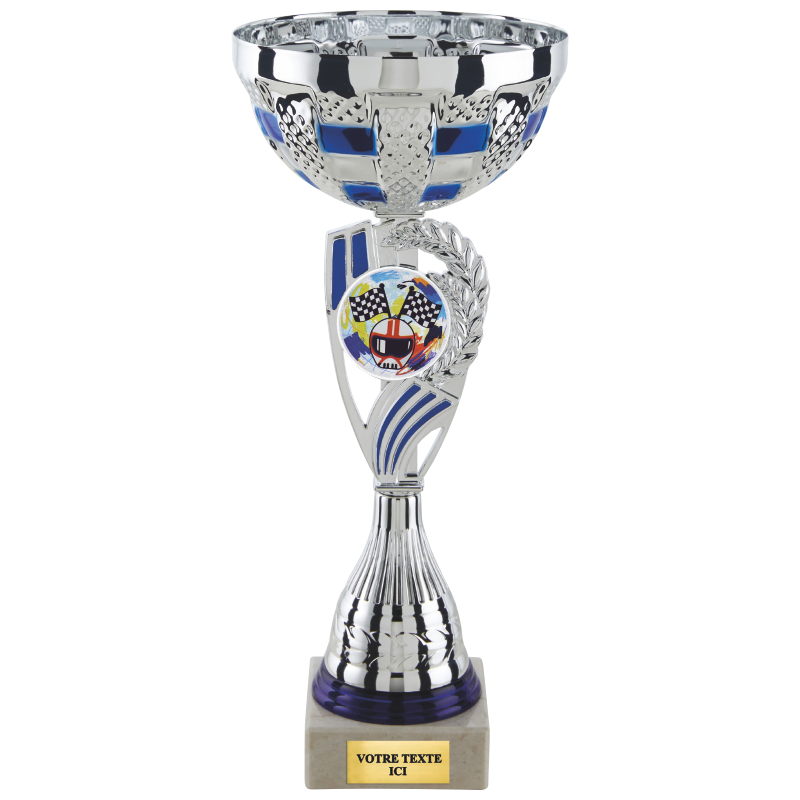 Coupe classique argent/bleu(e) H.38 35 32 31 29 26 24 cm Ref.CP5406