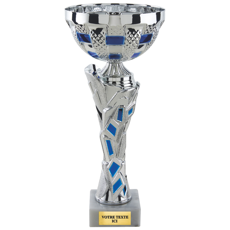 Coupe classique argent/bleu(e) H.36 31 28 cm Ref.CP5417