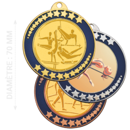 Médaille portecentre fer bleu(e) diam. 70 mm Ref.M7010