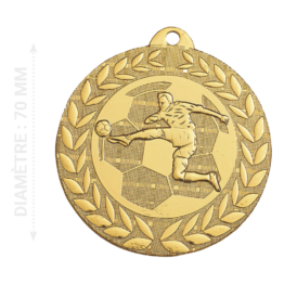 Médaille frappée or football diam. 70 mm Ref.MF7011R