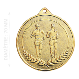 Médaille frappée or running diam. 70 mm Ref.MF7012R