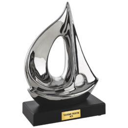 Trophée céramique argent H. 25 cm Ref.TC5162