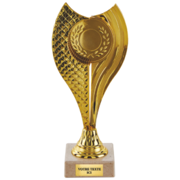 Petit trophée plastique monté or H. 20 cm Ref.TP5401