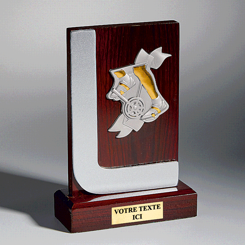 Trophée résine football H.10 cm Ref.RS1000 - ALP CREATIONS Personnalisation  Récompenses Coupes Médailles Textile Imprimerie Doming