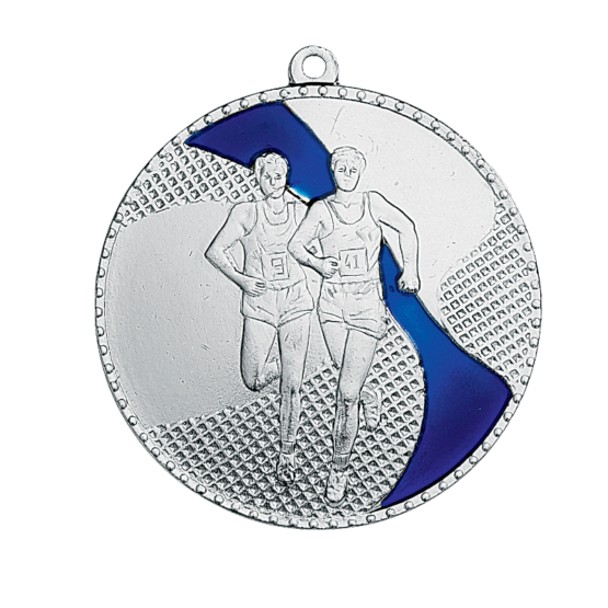Médaille frappée fer Cross 50mm bleu Ref.M260 - Argent