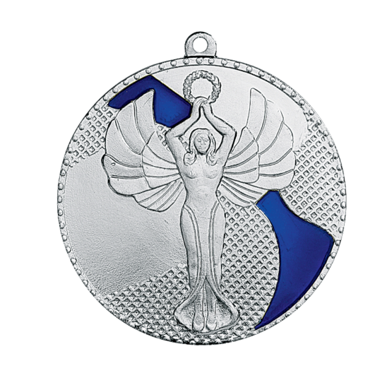 Médaille frappée fer Victoire 50mm bleu Ref.M265 - Argent