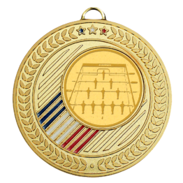 Médaille laiton bleu/blanc/rouge 50mm Ref.M500 - Or