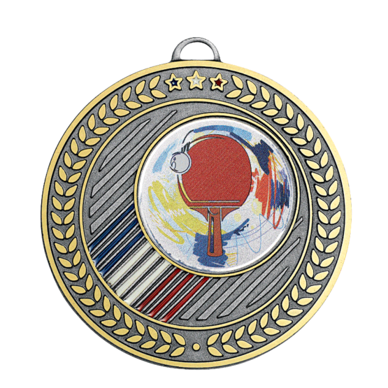 Médaille laiton bleu/blanc/rouge 50mm Ref.M500 - Bronze