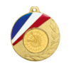 Médaille zamak 50mm bleu/blanc/rouge Ref.M515 - Or