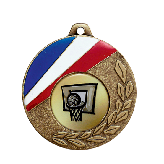 Médaille zamak 50mm bleu/blanc/rouge Ref.M515 - Bronze