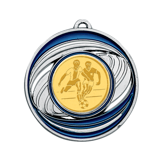 Médaille zamak 50mm bleu Ref.M527 - Argent