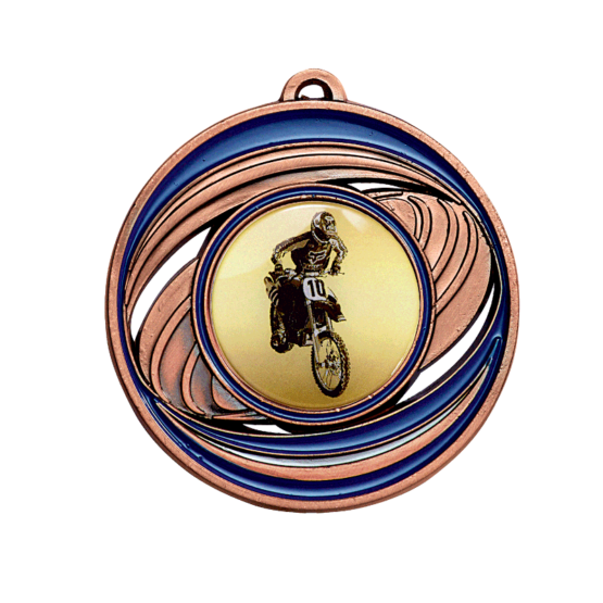 Médaille zamak 50mm bleu Ref.M527 - Bronze