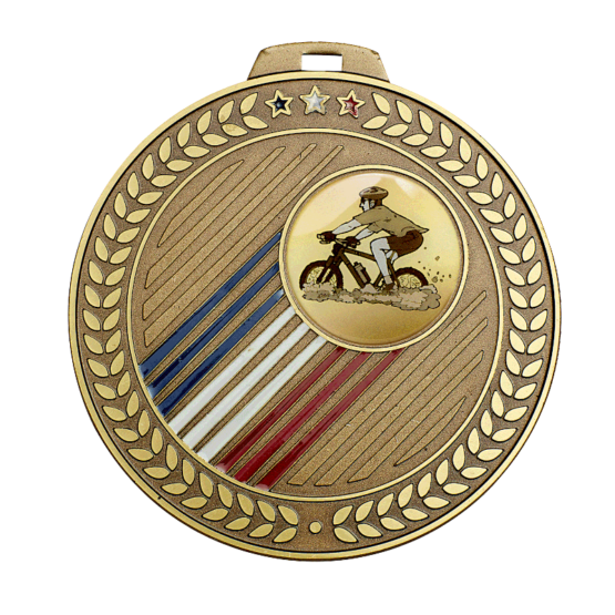 Médaille laiton bleu/blanc/rouge 70mm Ref.M700 - Bronze