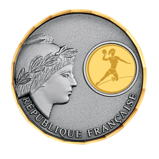 Médaille Marianne laiton argent 70mm Ref.M715T