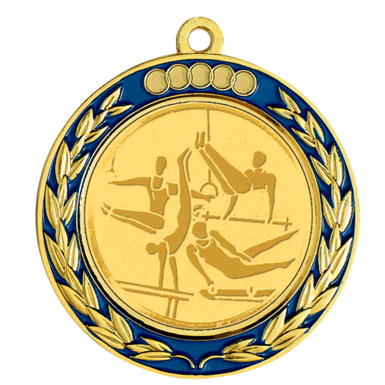 Médaille zamak bleu 70mm Ref.M727 - Or