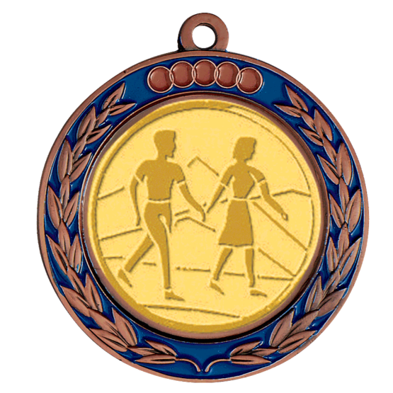 Médaille zamak bleu 70mm Ref.M727 - Bronze