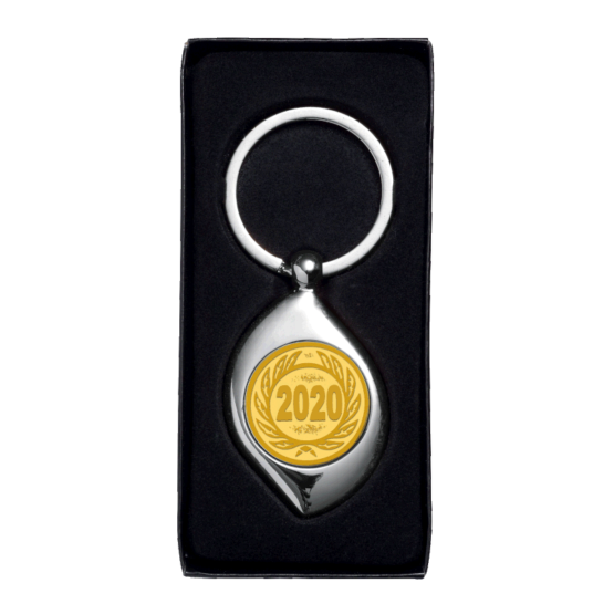 Porte-clés argent personnalisable avec écrin Ref.M961