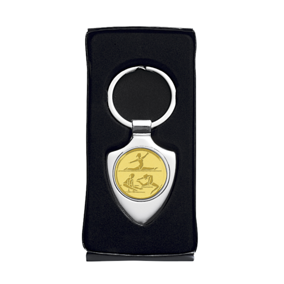 Porte-clés argent personnalisable avec écrin Ref.M975