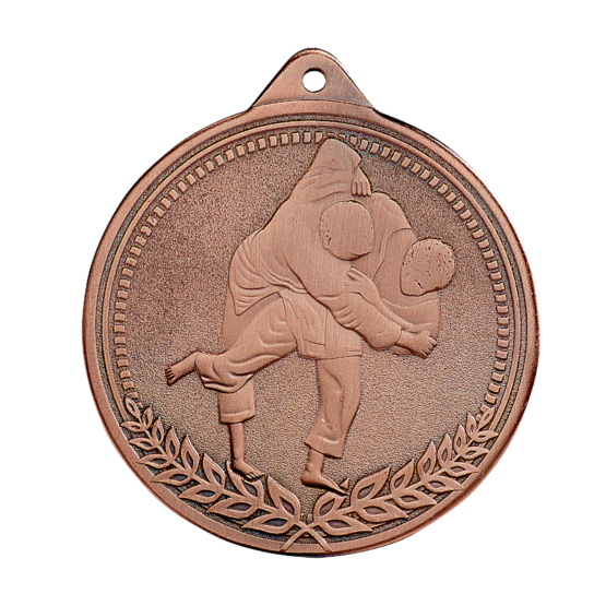 Médaille frappée fer Judo 70mm Ref.MF04 - Bronze