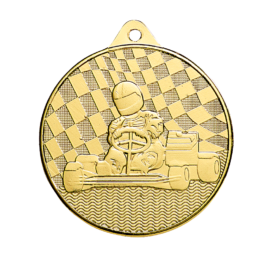 Médaille frappée fer Karting 50mm Ref.MF10 - Or