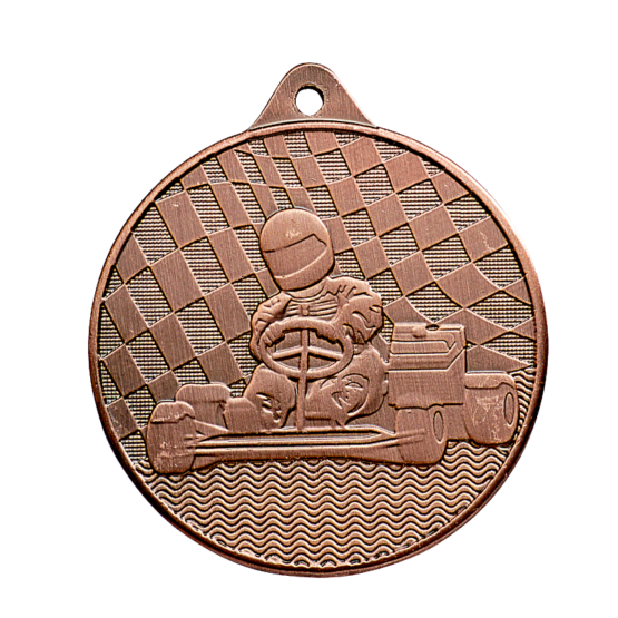 Médaille frappée fer Karting 50mm Ref.MF10 - Bronze