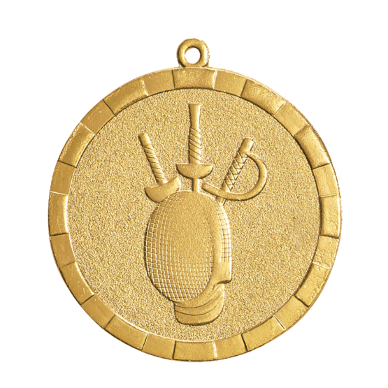 Médaille frappée fer escrime 50mm Ref.MF53 - Or