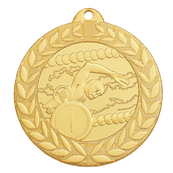 Médaille frappée fer natation 50mm Ref.MF86 - Or