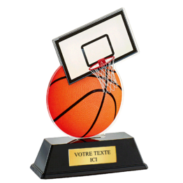 Trophée plexi basket H.16 cm