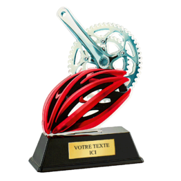 Trophée plexi cyclisme H.16 cm