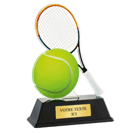 Trophée plexi tennis H.16 cm