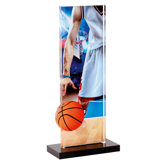 Trophée plexi basket H.22 cm