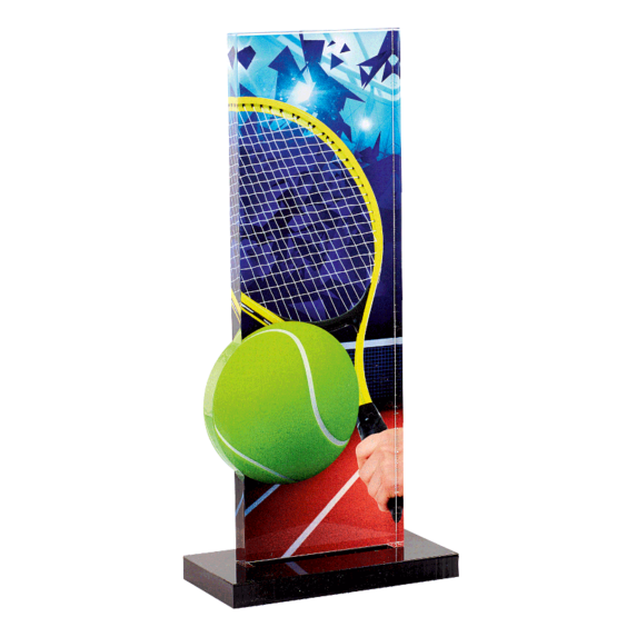 Trophée plexi tennis H.22 cm